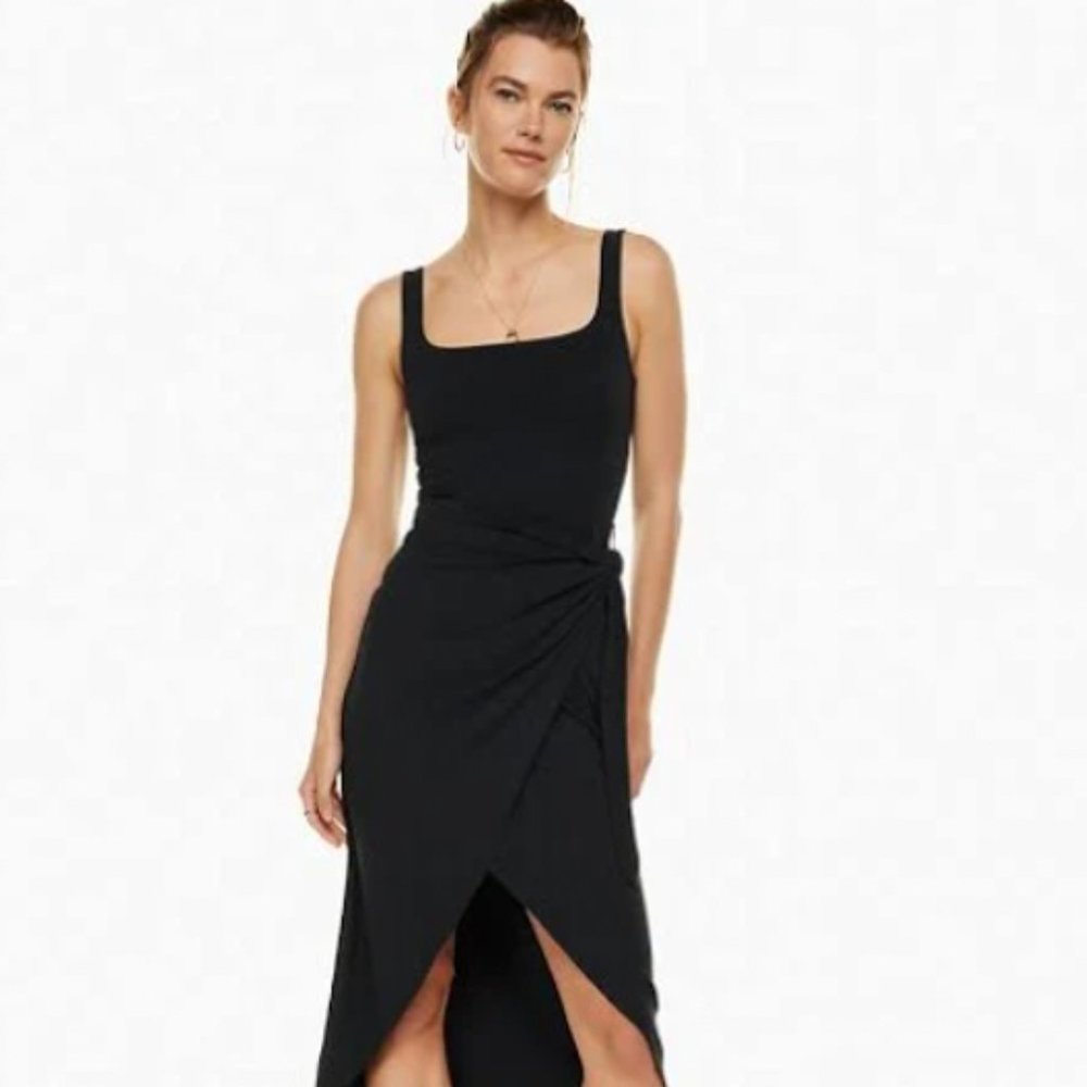 Artizia Wilfred Saturn Midi Dress Black Medium NWT